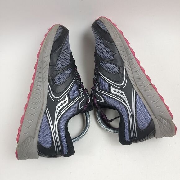 Saucony Cohesion II React2U Women’s Running Shoes Gray Black Pink Sneakers 9W - Picture 4 of 9